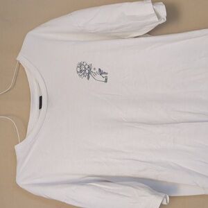 Obey Propaganda Hand With Flower And Skull White T-Shirt Size Large